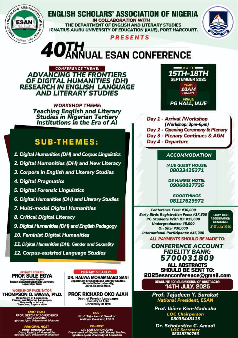 40TH ANNUAL ESAN CONFERENCE